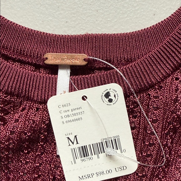 FREE PEOPLE H20 Crew Pullover MEDIUM NWT - Picture 7 of 8